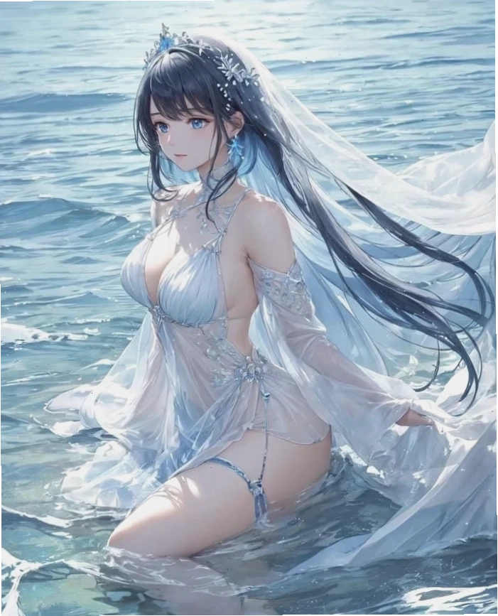 gái anime mặc bikini sắc nét