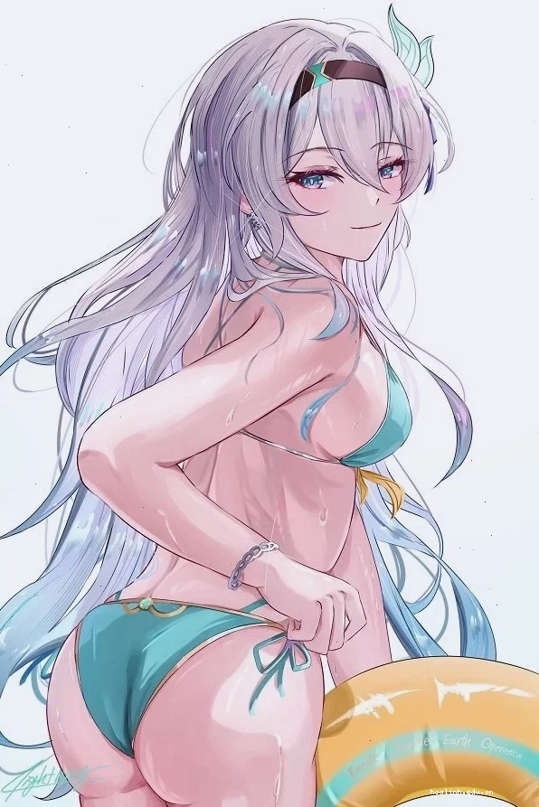gái anime mặc bikini sảng khoái