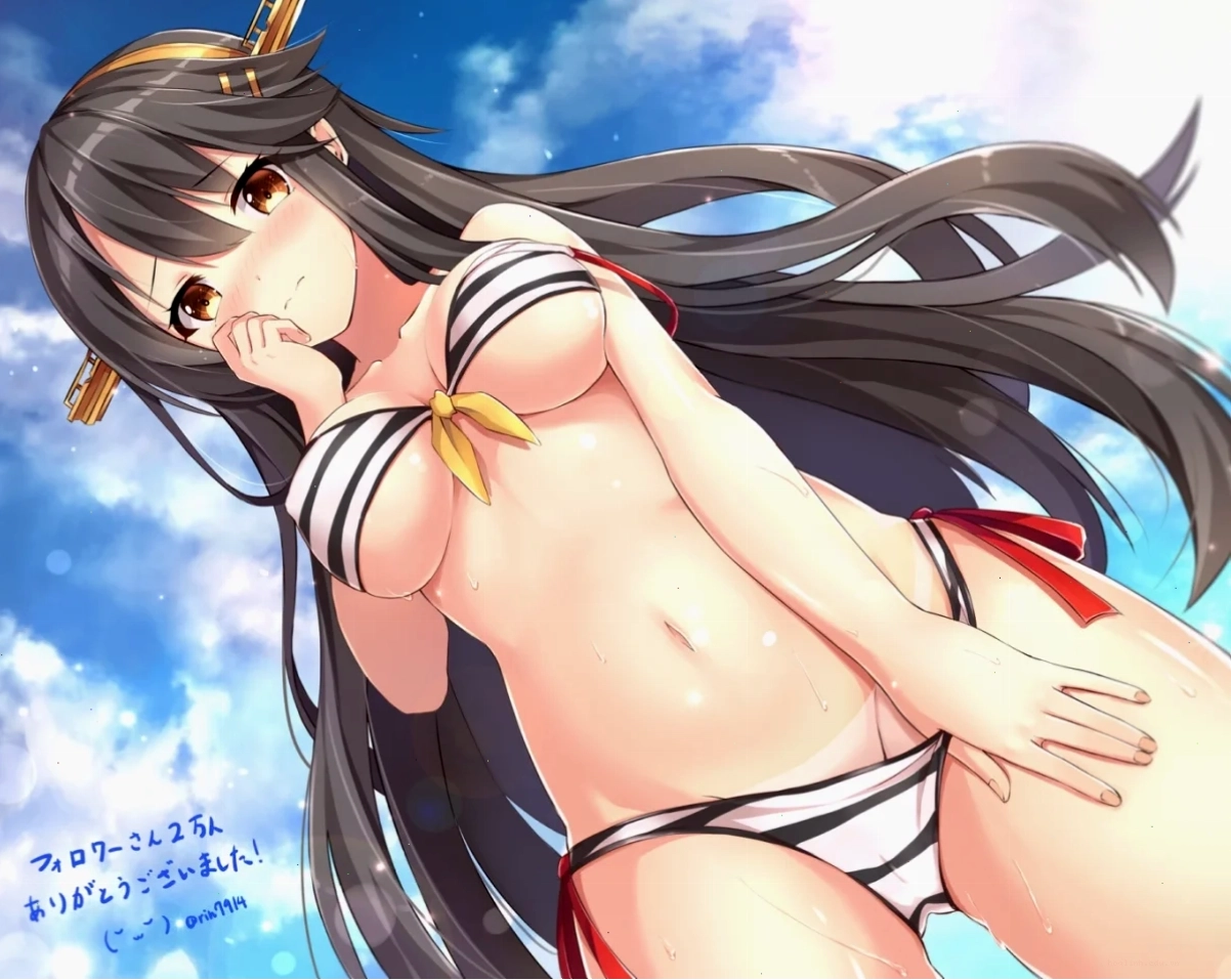 gái anime mặc bikini tươi tắn