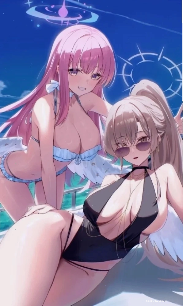 gái anime mặc bikini ướt át