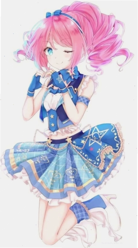 Gái anime tóc hồng ấn tượng