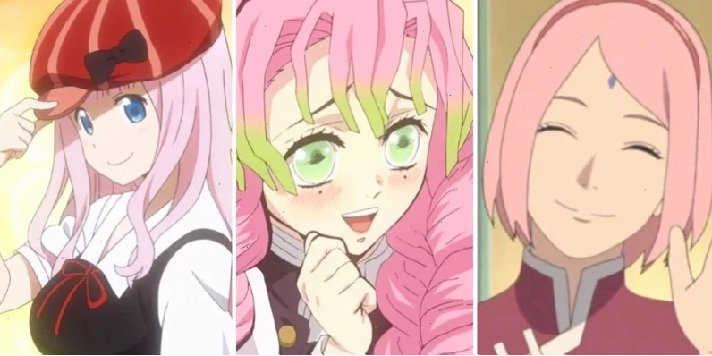Gái anime tóc hồng ngầu