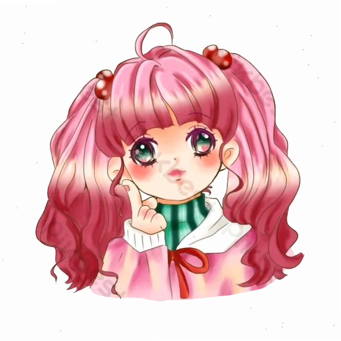 Gái anime tóc hồng trong thế giới ảo