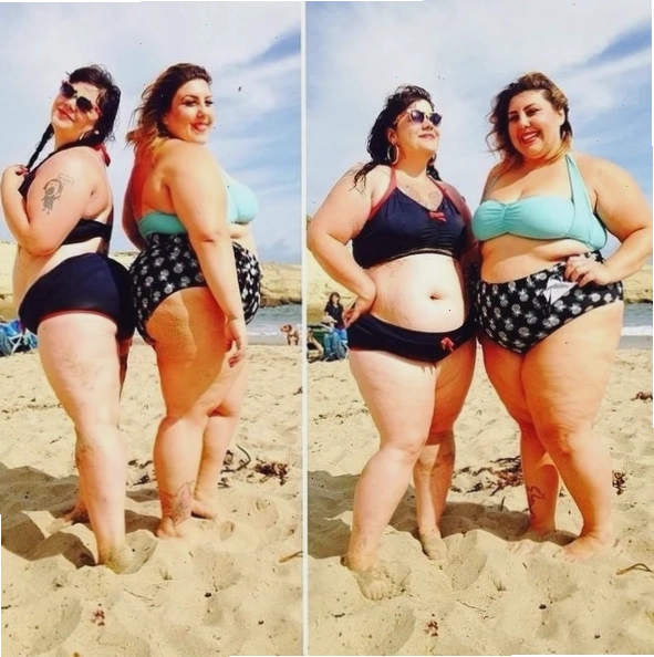 gái béo mặc bikini cổ khoét sâu
