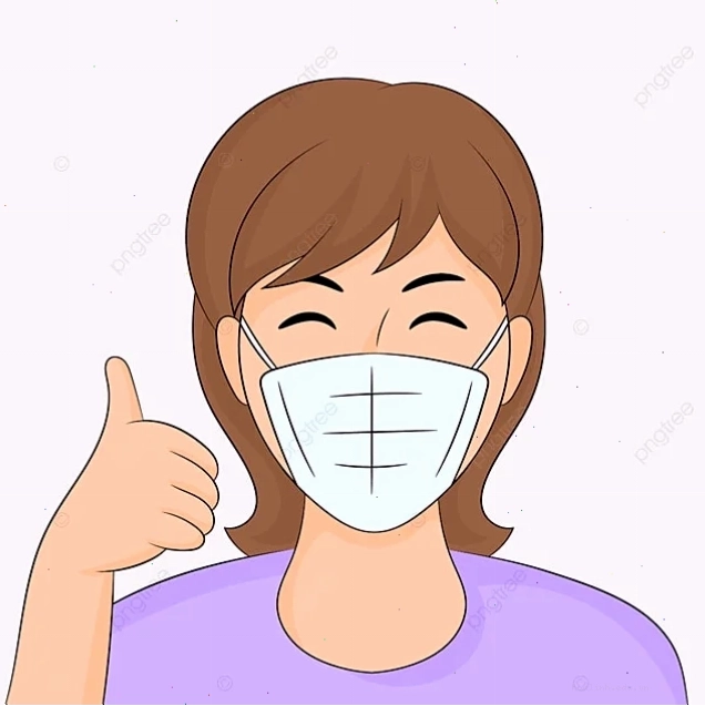 gái đeo khẩu trang học tập