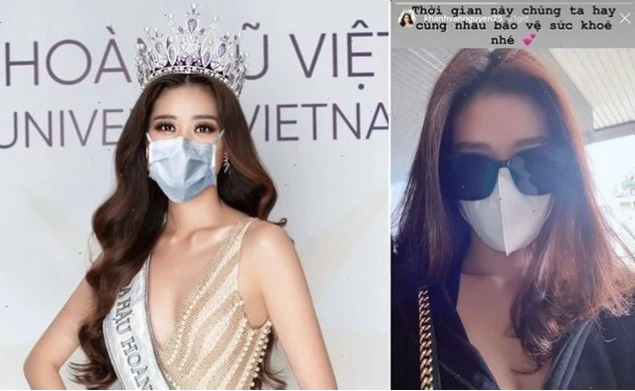 gái đeo khẩu trang tháo bỏ