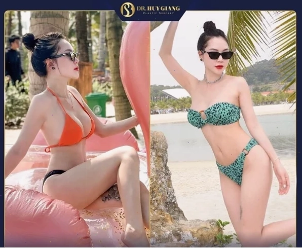 gái đep mặc bikini bên biển