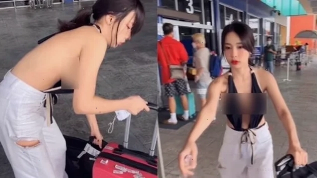 gái ko mặc quần áo