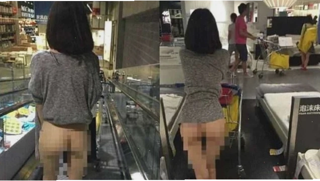 gái ko mặc quần áo