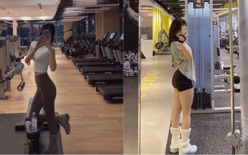gái mặc đồ tập gym rạng rỡ