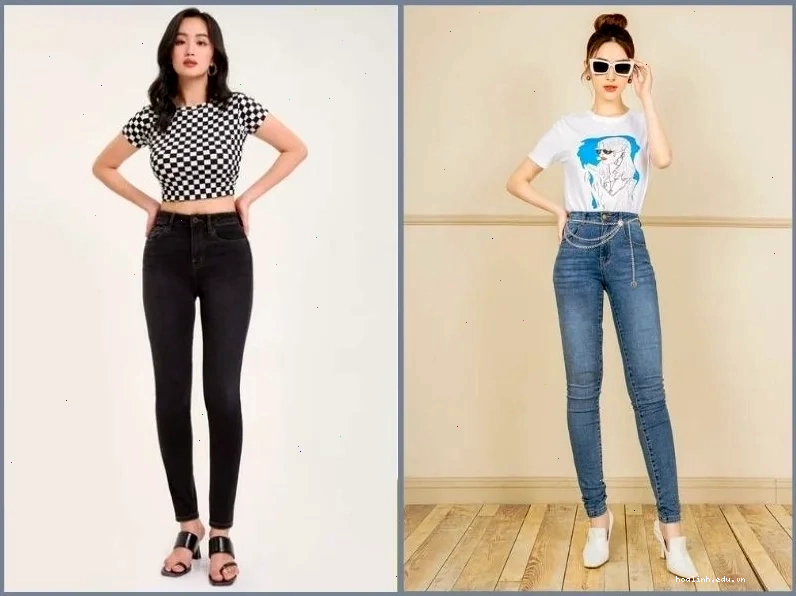gái mặc quần jean bó quyến rũ