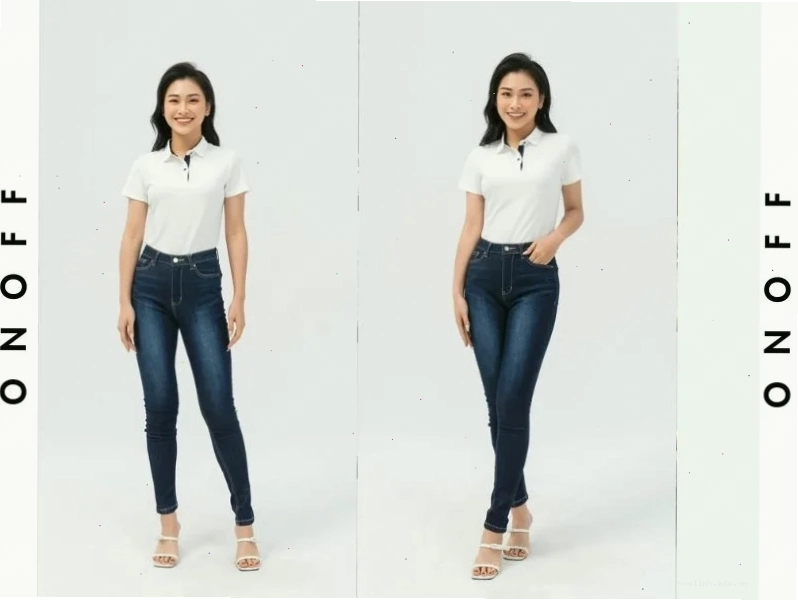 gái mặc quần jean bó thanh lịch