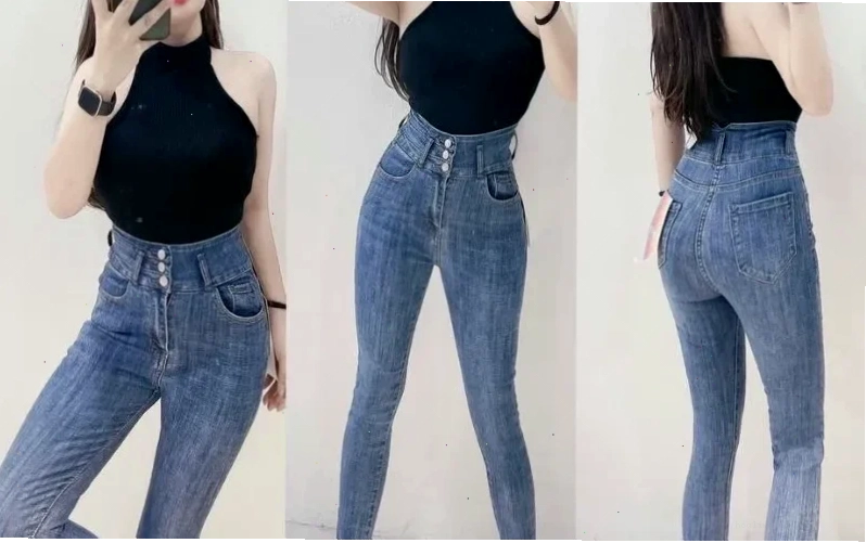 gái mông to mặc quần ống đứng thời trang