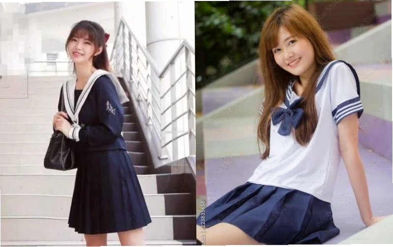 gái nhật mặc váy ngắn đi bộ