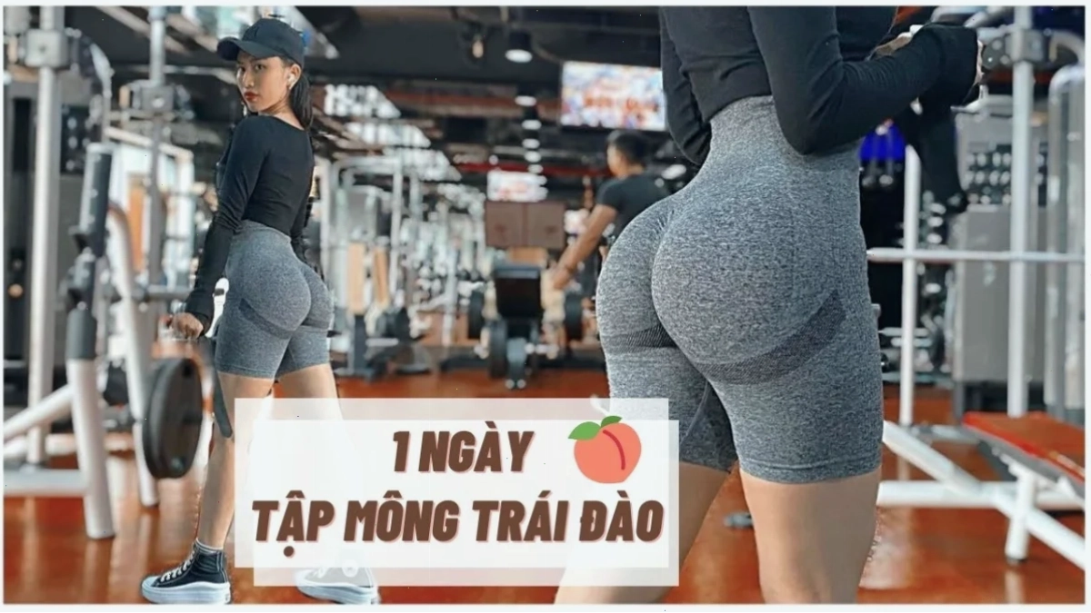 gái tập gym mông to thực hiện deadlift