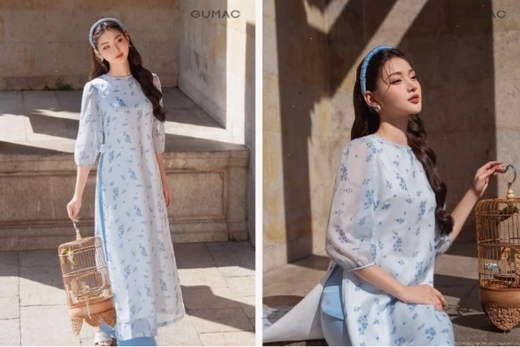 Gái tây mặc áo dài duyên dáng
