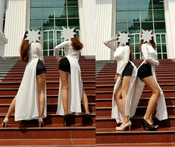 gái xấu mặc áo dài trong sự kiện