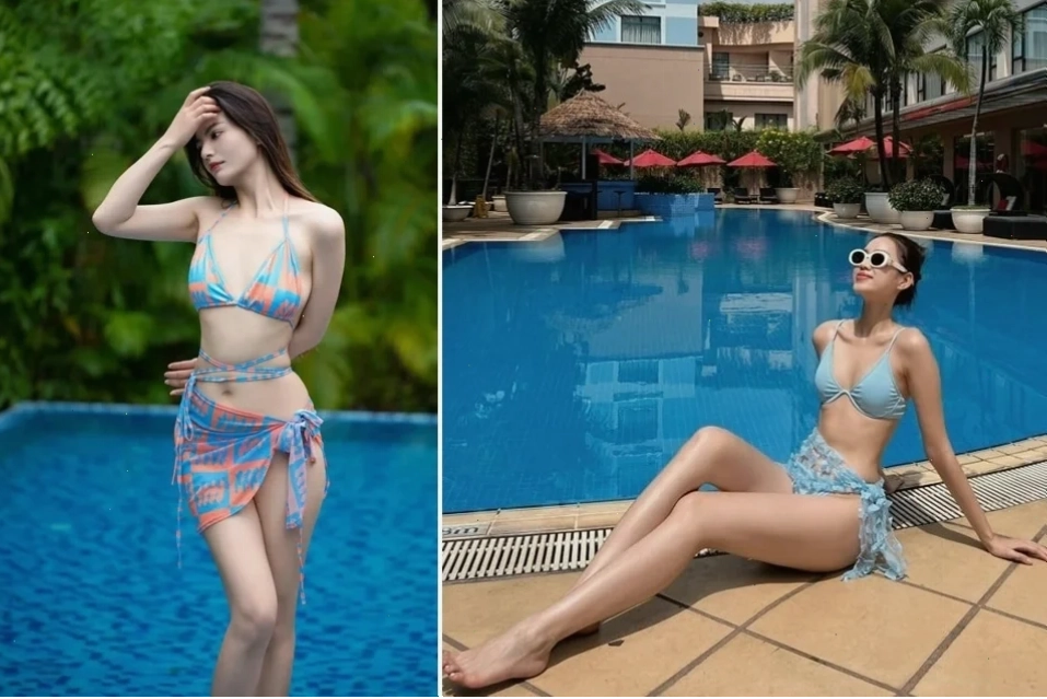 gái xinh bikini hồ bơi gái xinh bikini hồ bơi độc đáo