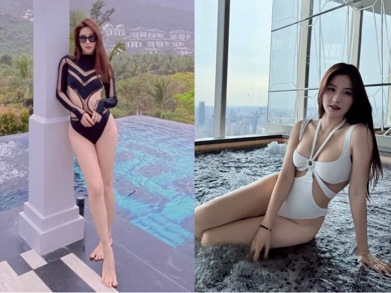 gái xinh châu âu mặc bikini gái xinh châu âu mặc bikini bên hồ bơi