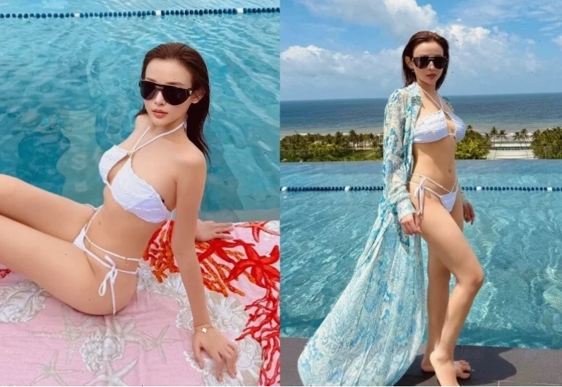 gái xinh châu âu mặc bikini gái xinh châu âu mặc bikini cạnh du thuyền