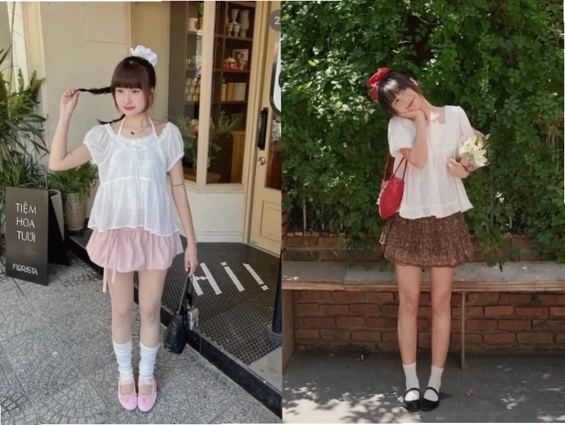 gái xinh hàn quốc mặc váy ngắn