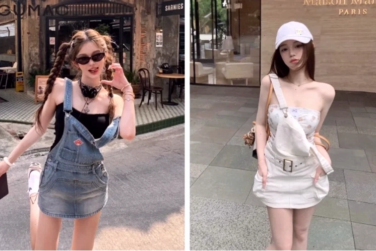 gái xinh mặc áo yếm bên cánh cửa gỗ