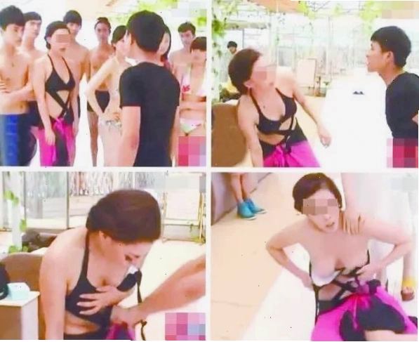 gái xinh mặc bikini nhảy trước đám đông