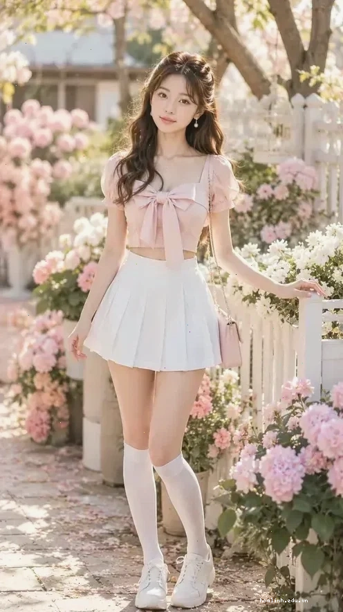 gái xinh mặc đồ pinky mùa hè