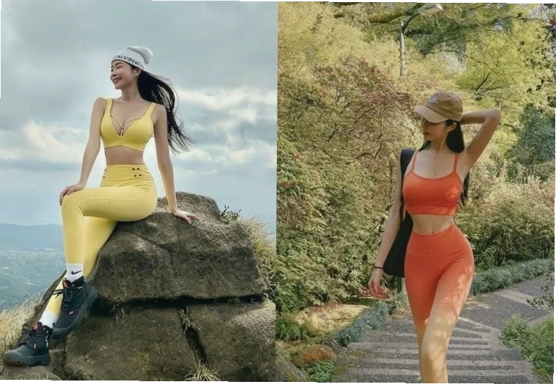 gái xinh mặc legging dạo phố