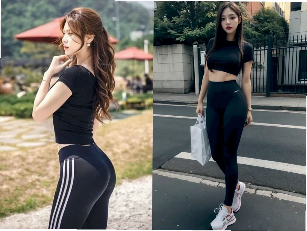 gái xinh mặc legging xinh tươi