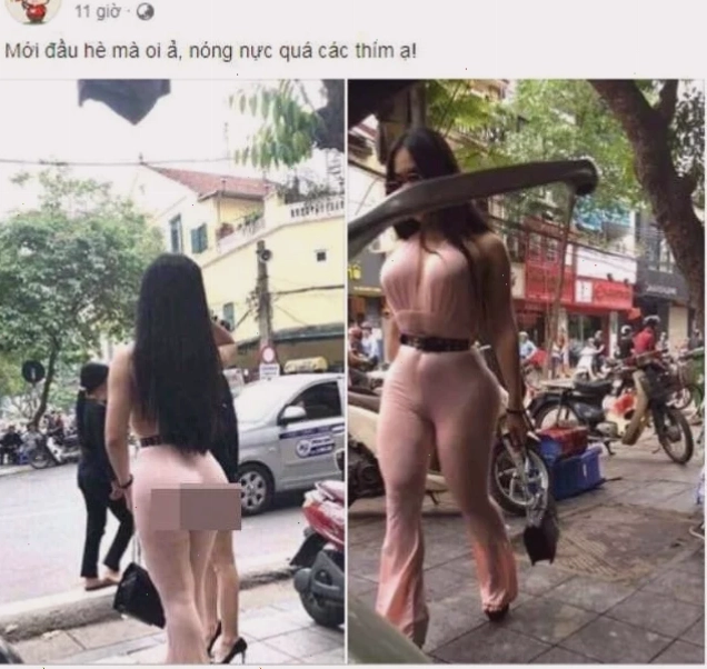 gái xinh mặc quần ngắn lộ mu
