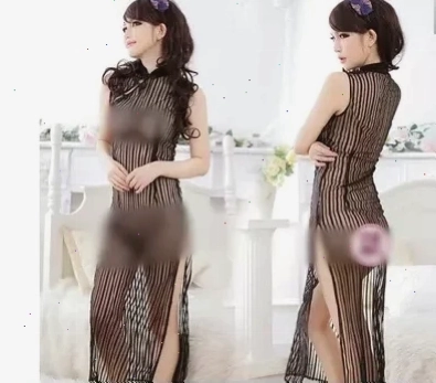 gái xinh mặc sườn xám vàng