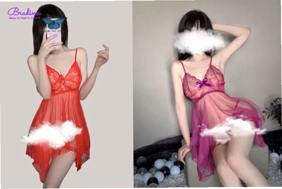 Váy ngủ gợi cảm trong suốt Gái xinh mặc váy ngủ trong suốt quyến rũ