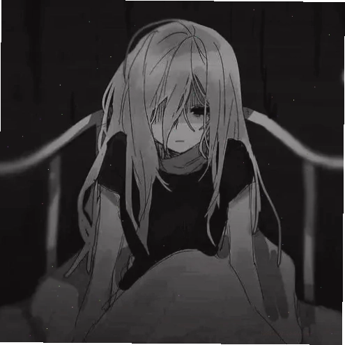 ánh sáng mờ hình ảnh anime cô gái buồn ánh mờ