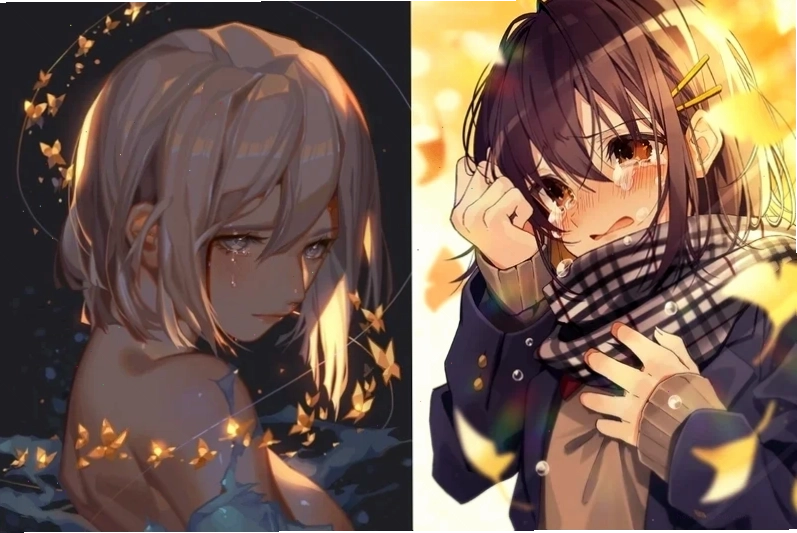 ánh sáng nhòa hình ảnh anime cô gái buồn ánh sáng