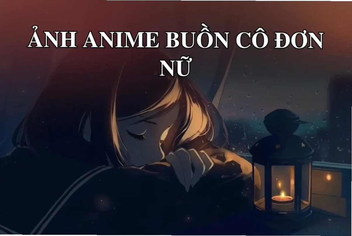 ánh sáng mờ hình ảnh anime cô gái buồn ánh sáng