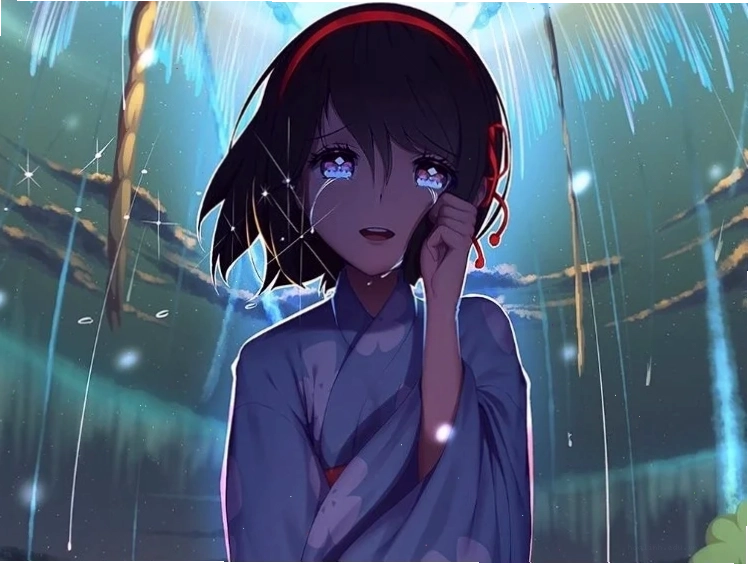 gương mặt cúi hình ảnh anime cô gái buồn cúi