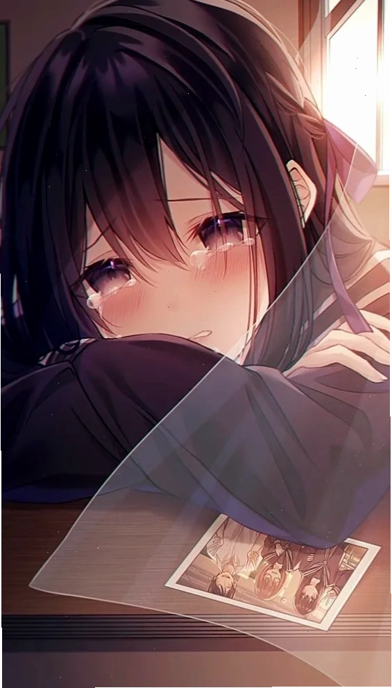 cô gái khóc cô đơn hình ảnh anime cô gái buồn khóc