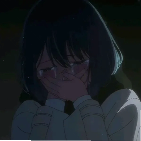 khóc âm thầm hình ảnh anime cô gái buồn khóc