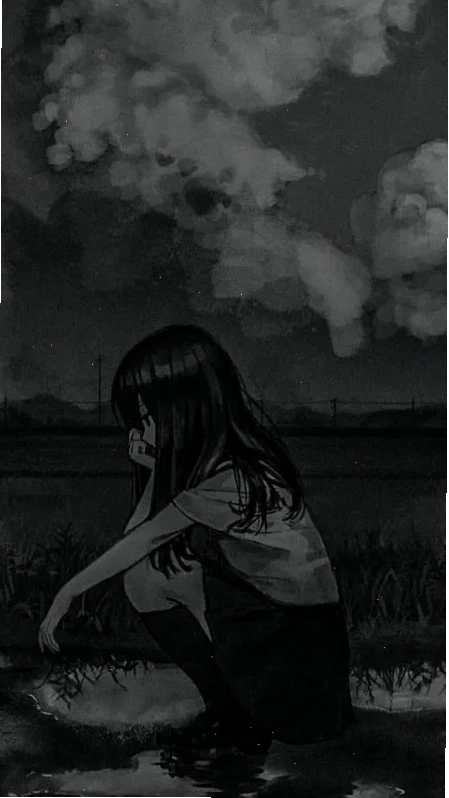 ánh sáng lặng hình ảnh anime cô gái buồn khóc lặng