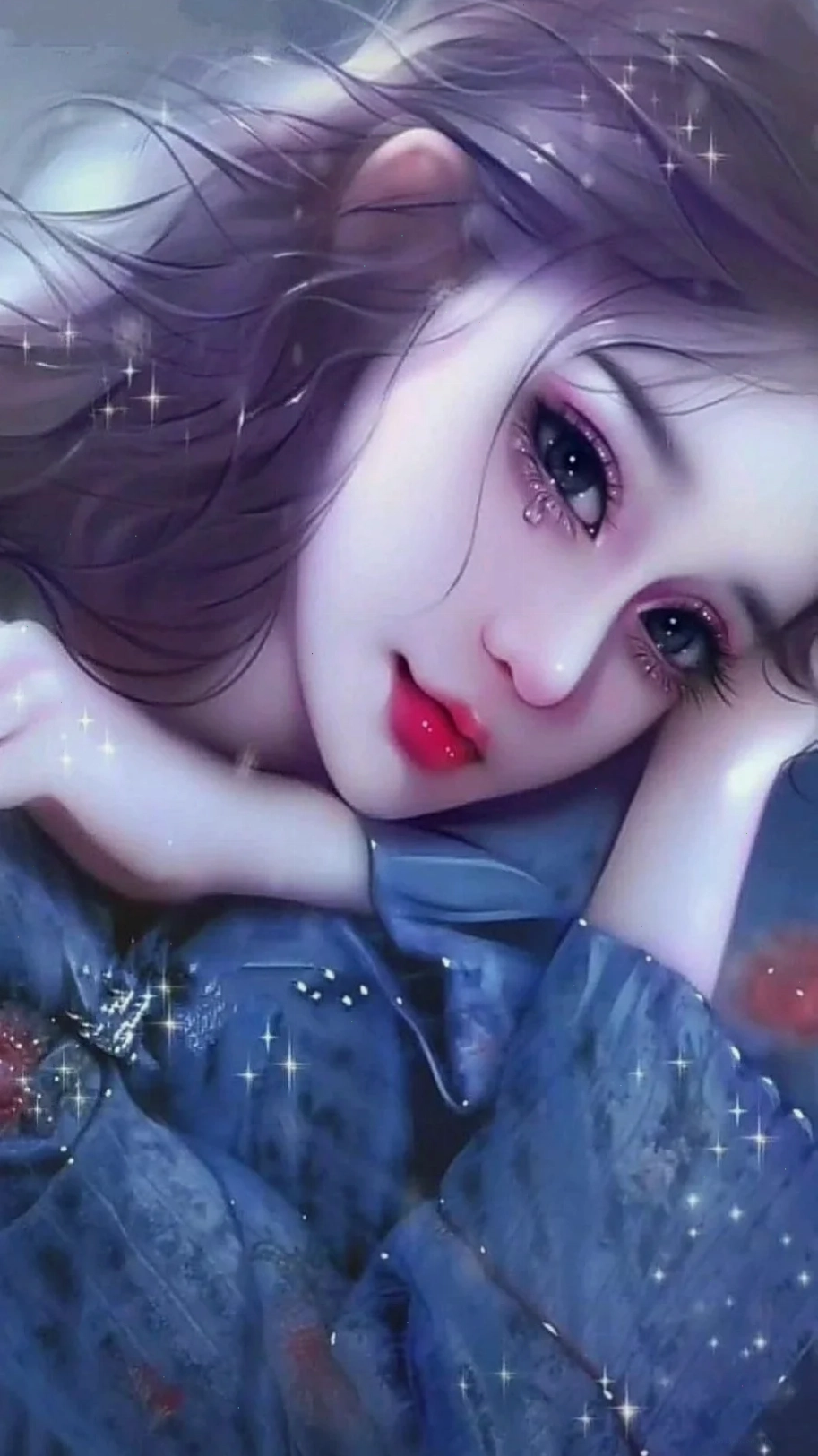 khóc nhẹ xám hình ảnh anime cô gái buồn khóc nhẹ