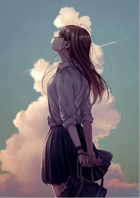 môi run rẩy hình ảnh anime cô gái buồn môi run