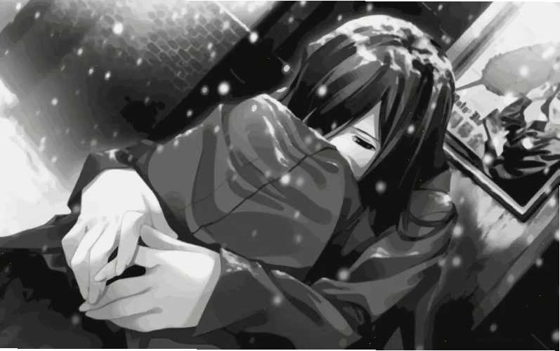 đôi mắt mờ hình ảnh anime cô gái buồn thất tình