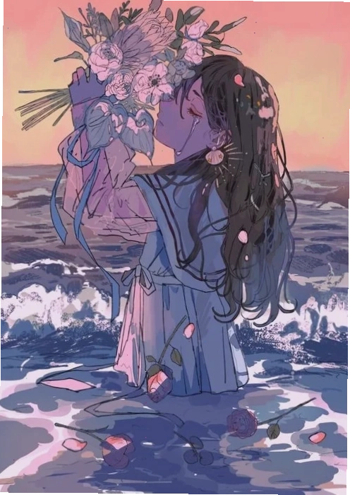 mắt đỏ hoe hình ảnh anime cô gái buồn tủi thân