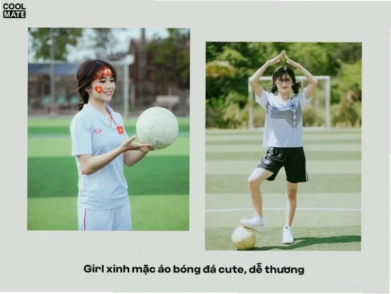 Ảnh áo bóng đá hình ảnh con gái mặc áo bóng đá che mặt