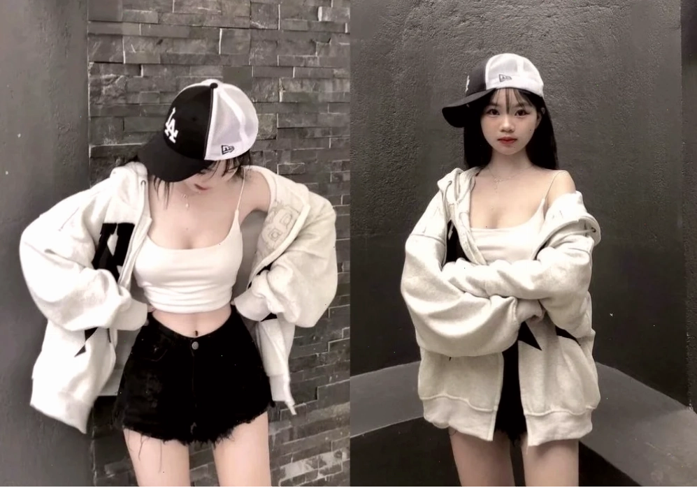 hình ảnh con gái mặc đồ chất đi dạo phố