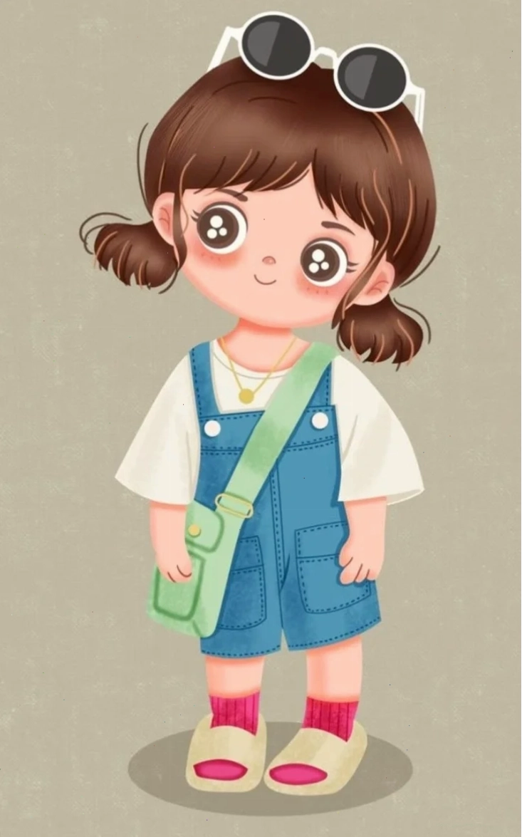 Chibi handmade Hình chibi cô gái dễ thương đang làm đồ thủ công