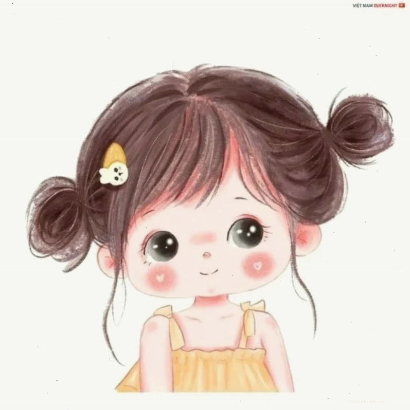 Chibi nghe nhạc Hình chibi cô gái dễ thương đeo tai nghe