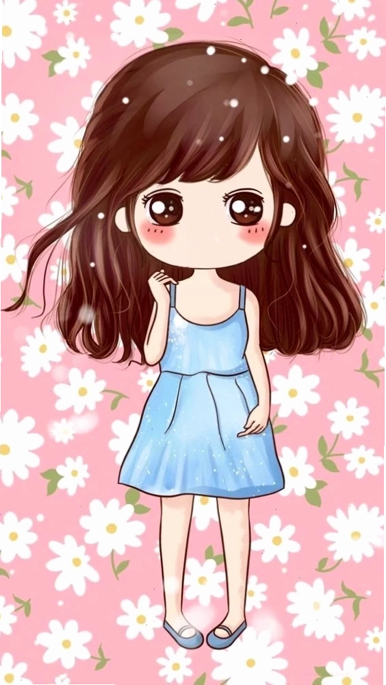 Cô gái chibi mùa đông Hình chibi cô gái dễ thương mặc áo len mùa đông