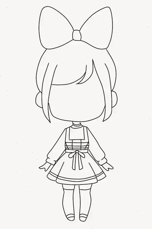 Chibi nghỉ ngơi Hình chibi cô gái dễ thương nằm dài thư giãn